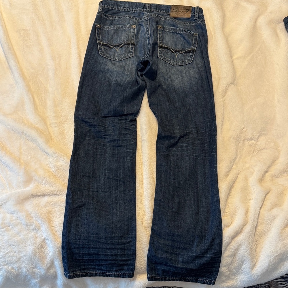 Seven7 Dark Blue Flare Jeans - Picture 7 of 7